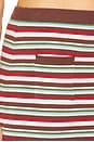 view 6 of 6 Noemi Mini Skirt in Khaki Stripe