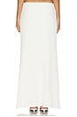 view 4 of 6 Adalee Ruffle Texture Maxi Skirt in White