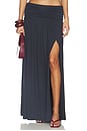 view 1 of 6 Avanni Ruched Low Waist Maxi Skirt in Granite