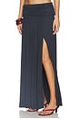 view 3 of 6 Avanni Ruched Low Waist Maxi Skirt in Granite