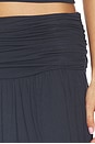 view 6 of 6 Avanni Ruched Low Waist Maxi Skirt in Granite