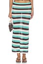 view 1 of 6 Hazel Low Waisted Knit Midi Skirt in Aqua Multi