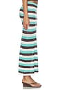 view 2 of 6 Hazel Low Waisted Knit Midi Skirt in Aqua Multi