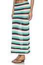 view 4 of 6 Hazel Low Waisted Knit Midi Skirt in Aqua Multi