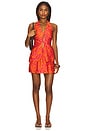 view 5 of 6 Alana Mini Skirt in Aira Orange