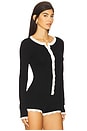 view 2 of 4 Milenia Sleeved Top in Black