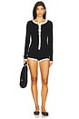view 4 of 4 Milenia Sleeved Top in Black