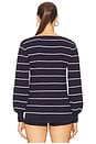view 3 of 4 Eleonora Sleeved Top in Navy Stripe