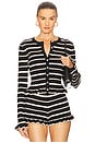 view 1 of 4 Donna Long Sleeve Top in Black & Cream