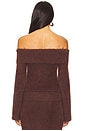 view 3 of 4 Anneliese Off Shoulder Top in Chocolate
