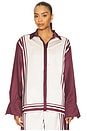 view 2 of 5 Zara Sleeved Shirt in Wine Stripe