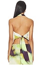 view 3 of 4 Vega Halter Top in Vega Olive