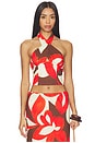 view 1 of 4 Billie Top in Amoree Chocolate Red