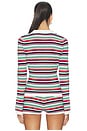 view 3 of 5 Xyla Collared Long Sleeve Knit Top in Xyla Stripe