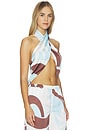 view 2 of 4 TOP HALTER SACHI in Rina Blue