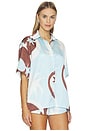 view 2 of 4 Alarashort Sleeve Shirt in Rina Blue