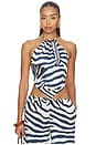 view 1 of 4 Sashia Handkerchief Halter Top in Sahara Black