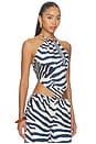 view 2 of 4 Sashia Handkerchief Halter Top in Sahara Black