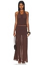 view 5 of 4 Nyra Tailored Halter Top in Chocolate