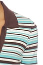 view 6 of 5 Xyla Collared Long Sleeve Knit Top in Xyla Chocolate Stripe
