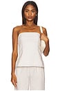 view 1 of 5 Nicolette Top in Stone & White