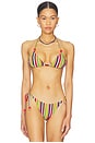 view 1 of 5 Amoree Triangle Bikini Top in Xyla Stripe