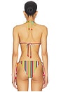 view 3 of 5 Amoree Triangle Bikini Top in Xyla Stripe