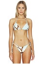 view 1 of 5 Amoree Triangle Bikini Top in Rina Blue