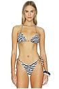 view 1 of 5 Amoree Triangle Bikini Top in Sahara Black