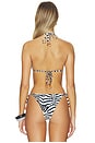view 3 of 5 Amoree Triangle Bikini Top in Sahara Black