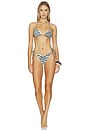 view 4 of 5 Amoree Triangle Bikini Top in Sahara Black