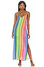 view 1 of 4 ROBE MAXI THEANA in Multicolor Stripes