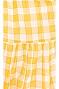 view 4 of 4 ROBE COURTE PIPPA in Yellow Gingham & Pink Pompoms