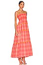 view 2 of 3 Vanina Dress in Big Gingham Neon Coral