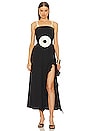view 1 of 3 Francine Dress in Black With Raffia Belt