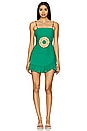 view 1 of 4 Francine Dress in Green With Raffia Belt