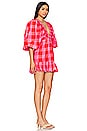 view 2 of 3 Marine Dress in Big Gingham Red & Pink