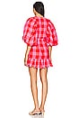 view 3 of 3 Marine Dress in Big Gingham Red & Pink