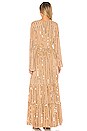 view 3 of 4 Nataly Dress in Cafe Au Lait & Gold