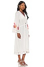 view 3 of 4 Alma Kimono in Tulum White & Mix Red Embroideries