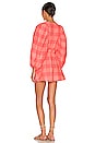 view 3 of 3 Alicia Romper in Big Gingham Neon Coral