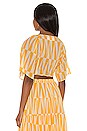 view 3 of 4 Yuma Crop Top in Yellow Geometric Print