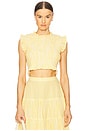 view 1 of 5 Malone Top in Gingham Yellow