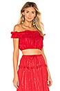 view 1 of 5 Noa Crop Top in Roma Red
