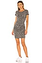 view 1 of 3 Leopard Print Ruched Dress in Charcoal