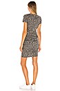 view 3 of 3 Leopard Print Ruched Dress in Charcoal