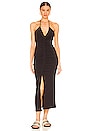 view 1 of 3 Ruched Halter Dress in Black