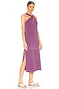 view 2 of 3 Keyhole Midi Dress in Pigment Eggplant