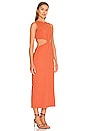 view 2 of 3 Cutout Midi Dress in Burnt Orange