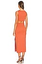 view 3 of 3 Cutout Midi Dress in Burnt Orange